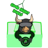 😴 GOOD NIGHT BULLS touro, dormindo, boa noite, animais, desenho animado, cama, máscara de dormir telegram sticker