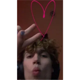 ❤️ Gesto, Selfi, Persona, Joven telegram sticker