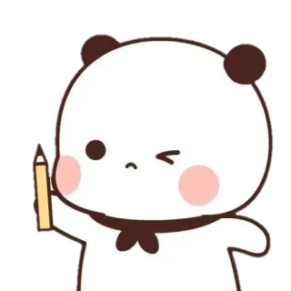 ☺️ Panda, Niedlich, Cartoon, Zeichnung, Bleistift, Kawaii telegram sticker