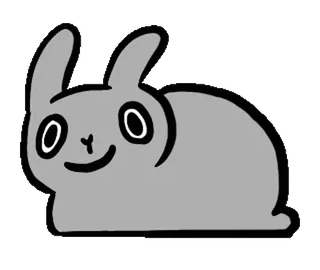 🐰 królik, zwierzę, słodki, kreskówka, naklejka telegram sticker
