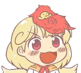 😃 anime, cute, chibi, cartoon, kawaii, character, bird telegram sticker