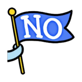 🚫 NO 아니요, 거부, 금지, 부정, 반대 telegram sticker