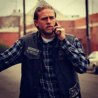 🤙 Jax Teller Sons of Anarchy motorcycle club, biker, crime, gang, leather, vest telegram sticker