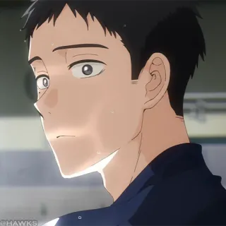 🎎 Anime, Mâle, Portrait, Sueur, Émotion telegram sticker