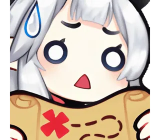 🧡 动漫, 地图, 宝藏, 女孩, 虚拟主播, 困惑 telegram sticker
