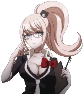🤔 Junko Enoshima Danganronpa Anime, Manga, Junko Enoshima, Danganronpa, pinke Haare, Charakter whatsapp sticker