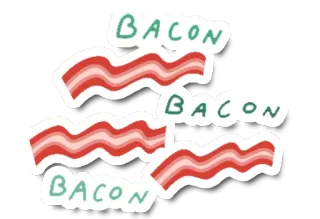🍖 BACON
BACON
BACON lard, nourriture, petit déjeuner, viande, porc whatsapp sticker