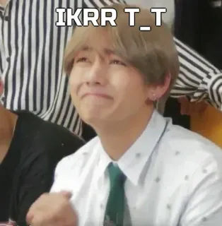 🙂 IKRR T_T kpop, coreano, idol, divertente, meme, espressione whatsapp sticker