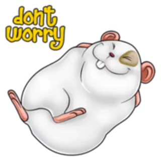 😌 don't worry mouse, animal, cute, relaxed, optimistic telegram sticker