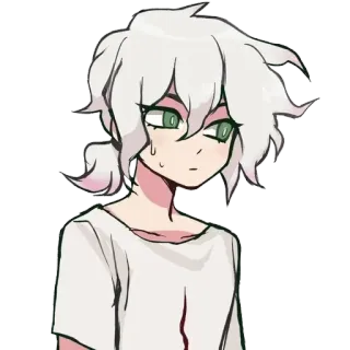 🤩 Nagito Komaeda Danganronpa anime, fanart, danganronpa, nagito komaeda, hope, despair telegram sticker