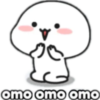 😚 OMO OMO OMO cute, kawaii, sticker, character, omo telegram sticker