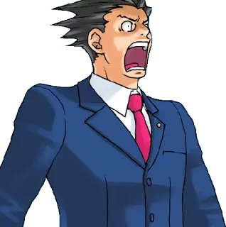 😱 Phoenix Wright Ace Attorney アニメ, 弁護士, 裁判官, 裁判所, 異議あり telegram sticker
