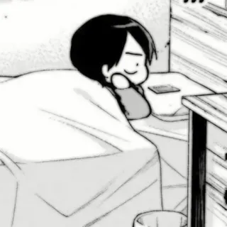 🗞 desenho animado, cama, sonolento, descansando, fofo, anime telegram sticker