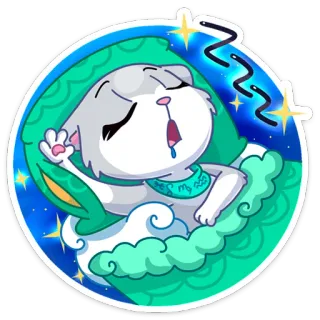 😴 Zzz cat, sleeping, cartoon, cute, animal, zzz, tired telegram sticker