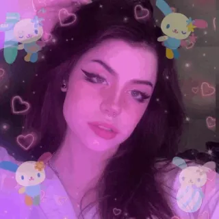 💕 schattig, meisje, hartjes, kawaii, esthetisch telegram sticker