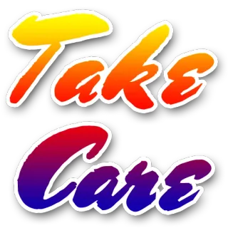 ☺️ Take Care salam, perpisahan, ekspresi, tipografi, berwarna, teks, pesan whatsapp sticker