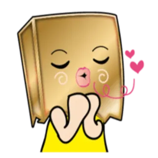 😘 cartoon, kiss, heart, love, cute, sticker whatsapp sticker