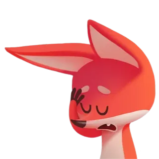 😪 vos, verdrietig, teleurgesteld, cartoon, dier telegram sticker