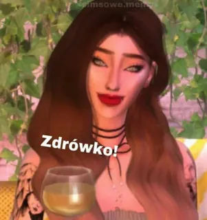 🤡 Zdrówko! Frau, Wein, Prost, Polnisch telegram sticker