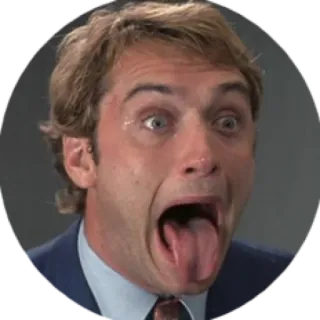 😛 gracioso, expresión, lengua, cara, tonto telegram sticker