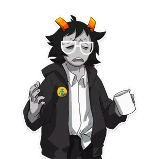 😣 Sollux Captor Homestuck Homestuck, Соллукс, Каптор, Веб-комикс, Тролль, Персонаж, Очки telegram sticker