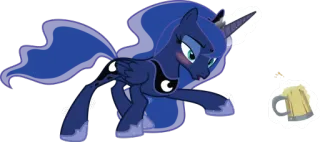😳 Princess Luna My Little Pony poni, dibujos animados, Princesa Luna, MLP, cerveza telegram sticker