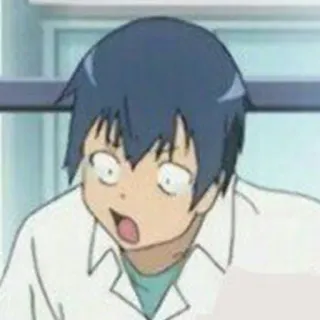 😦 Anime, Mangá, Cara engraçada, Desenho animado, Chocado telegram sticker