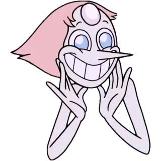 😃 Pearl Steven Universe 만화, 애니메이션, 진주, 스티븐 유니버스, 캐릭터 telegram sticker