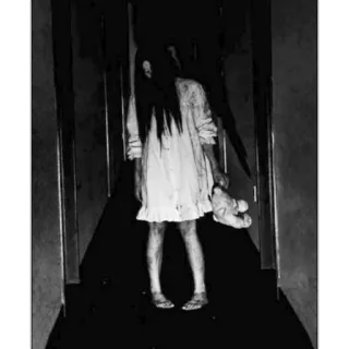 👻 horror, ghost, creepy, paranormal, scary, child, hallway, eerie telegram sticker
