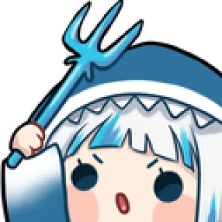 🔱 Gawr Gura gawr gura, vtuber, tiburón, lindo, anime whatsapp sticker