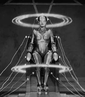 😎 Maria Metropolis robot, Metropolis, science fiction, classic film, Maria, futuristic telegram sticker