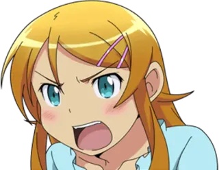 😠 anime, cartoon, angry, girl, character, illustration telegram sticker