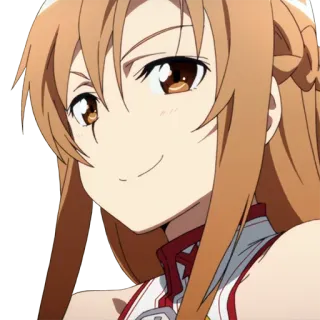 😏 Asuna Yuuki Sword Art Online Anime, Femmina, Personaggio, Asuna, Sword Art Online telegram sticker