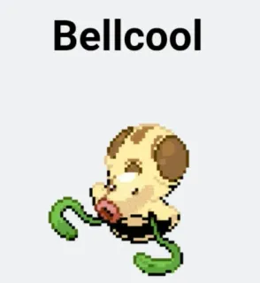 🆘 Bellcool bellsprout, fanart, Pokémon, game, sprite telegram sticker