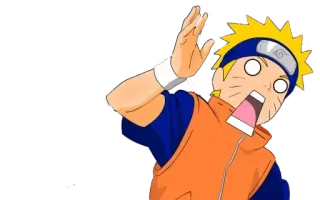 😵 Naruto Anime, Manga, spaventato, scioccato, sorpreso, Cartone animato telegram sticker