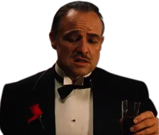 🥃 Don Corleone The Godfather 教父, 唐·科莱昂, 马龙·白兰度, 黑手党, 经典电影 telegram sticker