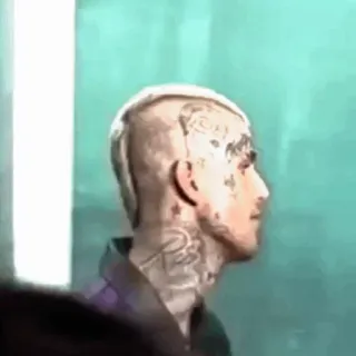 💙 Lil Peep Lil Peep, แร็ปเปอร์, นักดนตรี, นักร้อง, รอยสัก, ภาพเหมือน telegram sticker