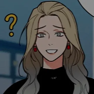 ❔ mulher, desenho animado, pergunta, expressão, retrato telegram sticker