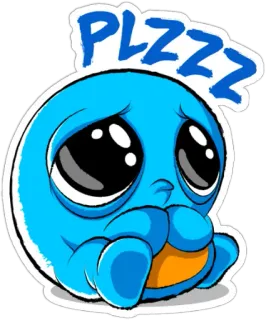 😏 PLZZZ 애원, 간청, 귀여운, 만화, 요청, 간청, 요구, 긴급 telegram sticker