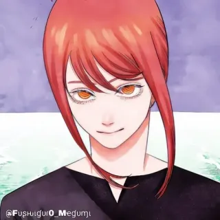 🔮 Makima Chainsaw Man @Fushiguro_Megumi Anime, Manga, Chainsaw Man, Makima, Personaje, Mujer telegram sticker