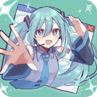 🤩 Hatsune Miku Vocaloid telegram sticker