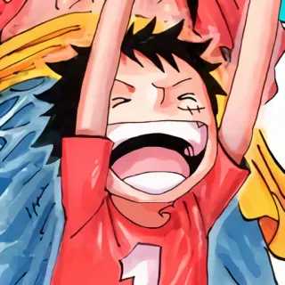 😄 Monkey D. Luffy One Piece Anime, Manga, Luffy, One Piece, Topi Jerami, Kartun, Karakter, Senyum telegram sticker