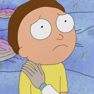 🛸 Morty Smith Rick and Morty Cartoon, Traurig, Morty, Rick and Morty telegram sticker