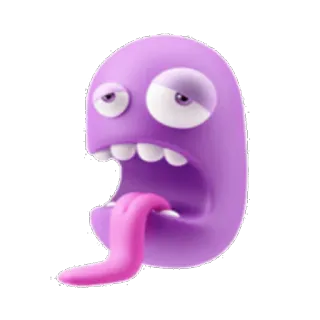 😰 이모지, 보라색, 아픈, 피곤한, 지친, 만화, 얼굴, 표정 telegram sticker