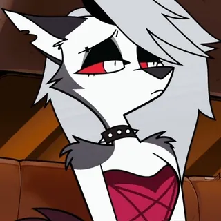 😑 Loona Helluva Boss ヘルハウンド, ルーナ, アニメ, 漫画, ヘルヴァボス, 悪魔 telegram sticker