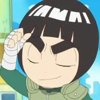 🌟 Rock Lee Naruto Rock Lee, Naruto, Anime, Personaje, Manga, Ninja, Artes Marciales whatsapp sticker