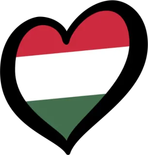 🇭🇺 serce, węgry, flaga, naród telegram sticker
