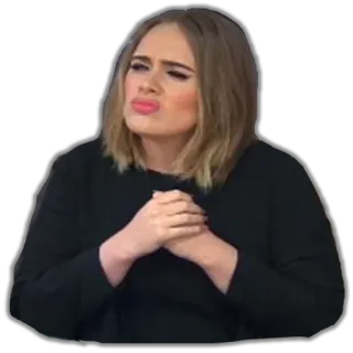 😒 Adele celebridade, cantor, pessoa, mulher, expressão, meme, emoção telegram sticker