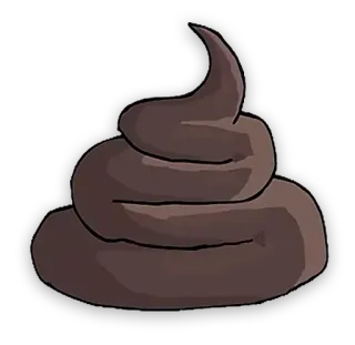 💩 poop, emoji, brown, pile, cartoon telegram sticker