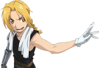 😏 Edward Elric Fullmetal Alchemist Anime, Manga, Fullmetal Alchemist, Edward Elric, Karakter, Automail telegram sticker